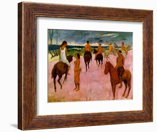 Riders on the Beach, 1902-Paul Gauguin-Framed Giclee Print