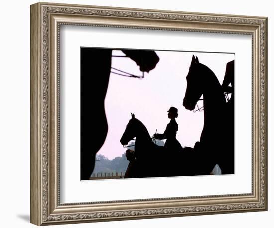 Riders Practice Their Skills-null-Framed Photographic Print