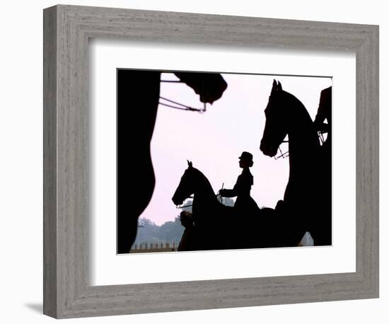 Riders Practice Their Skills-null-Framed Photographic Print