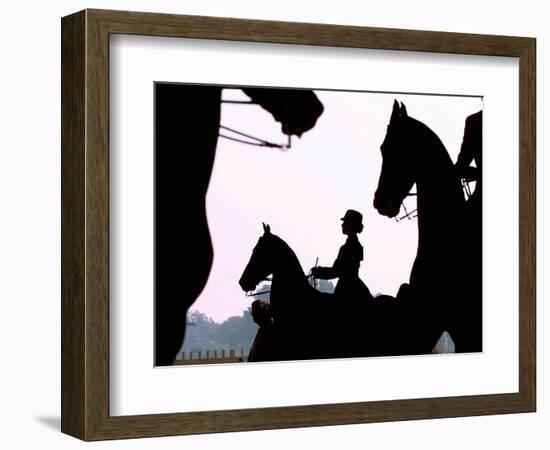 Riders Practice Their Skills-null-Framed Photographic Print