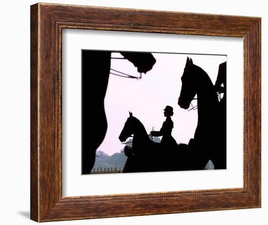 Riders Practice Their Skills-null-Framed Photographic Print