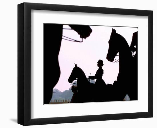 Riders Practice Their Skills-null-Framed Photographic Print