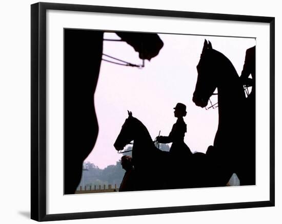 Riders Practice Their Skills-null-Framed Photographic Print