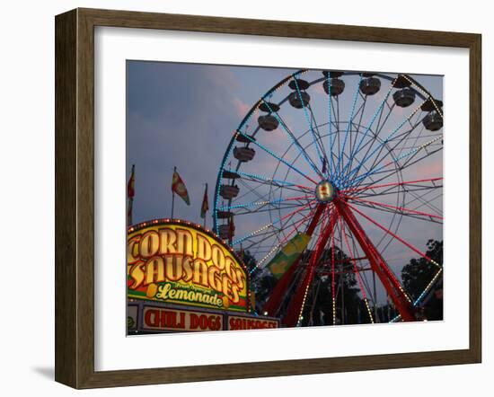 Rides at Indiana State Fair Midway, Indianapolis, Indiana,-Anna Miller-Framed Photographic Print