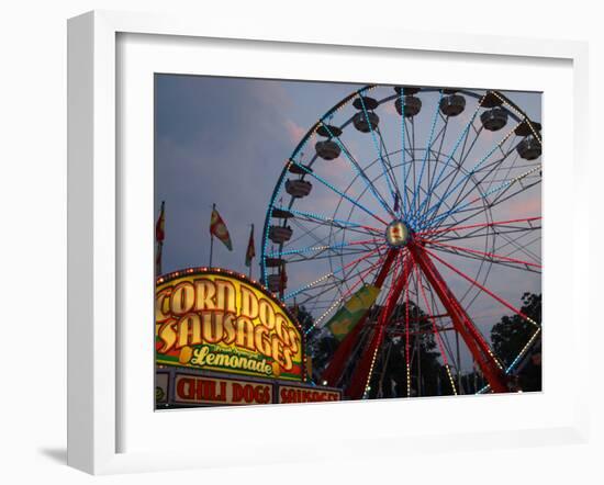 Rides at Indiana State Fair Midway, Indianapolis, Indiana,-Anna Miller-Framed Photographic Print