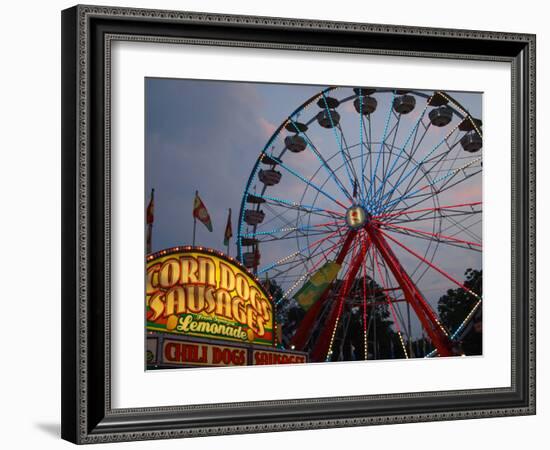 Rides at Indiana State Fair Midway, Indianapolis, Indiana,-Anna Miller-Framed Photographic Print