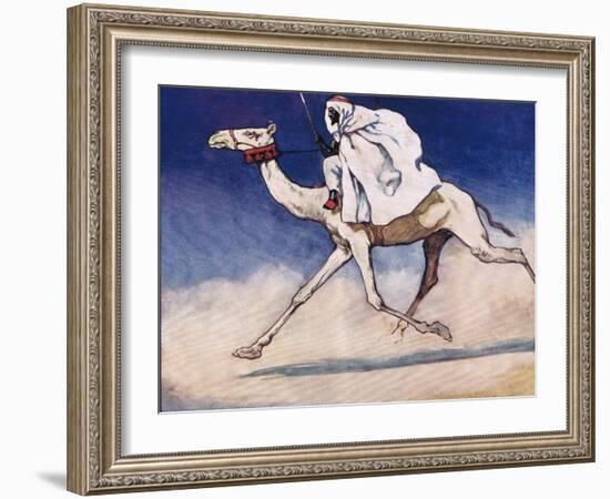 Riding a Camel, Illustration from 'Helpers Without Hands' by Gladys Davidson, Published in 1919-John Edwin Noble-Framed Giclee Print