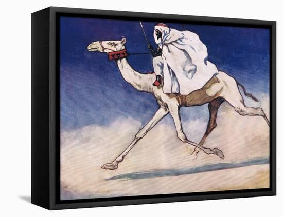 Riding a Camel, Illustration from 'Helpers Without Hands' by Gladys Davidson, Published in 1919-John Edwin Noble-Framed Premier Image Canvas