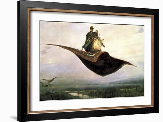 Riding a Flying Carpet, 1880-Viktor Mihajlovic Vasnecov-Framed Giclee Print