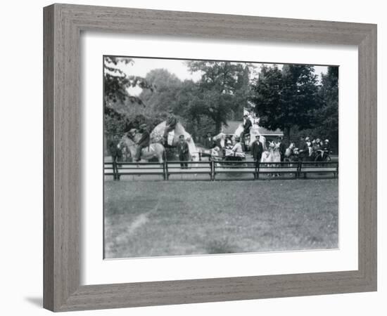 Riding Animals Bedecked for the Peace Day Celebrations, 19th July 1919-Frederick William Bond-Framed Photographic Print