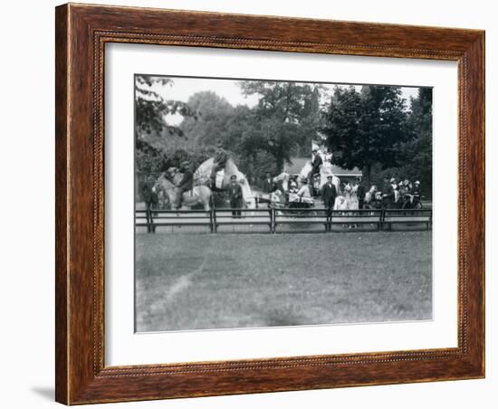 Riding Animals Bedecked for the Peace Day Celebrations, 19th July 1919-Frederick William Bond-Framed Photographic Print