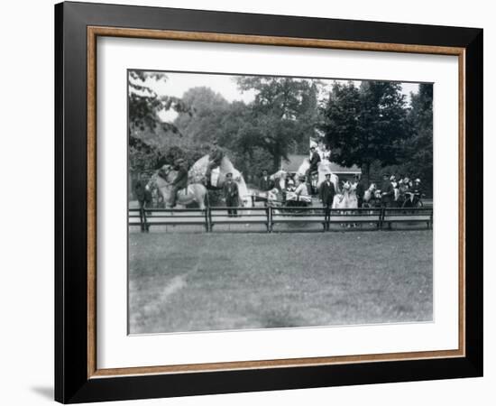 Riding Animals Bedecked for the Peace Day Celebrations, 19th July 1919-Frederick William Bond-Framed Photographic Print