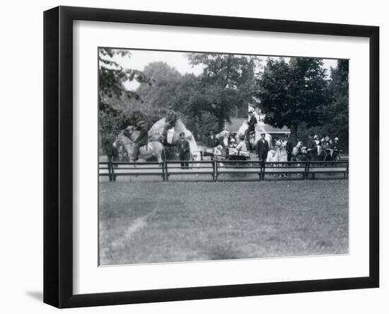 Riding Animals Bedecked for the Peace Day Celebrations, 19th July 1919-Frederick William Bond-Framed Photographic Print