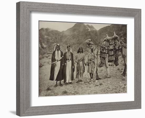 Riding camel of Sharif Yahya, 1889-null-Framed Photographic Print