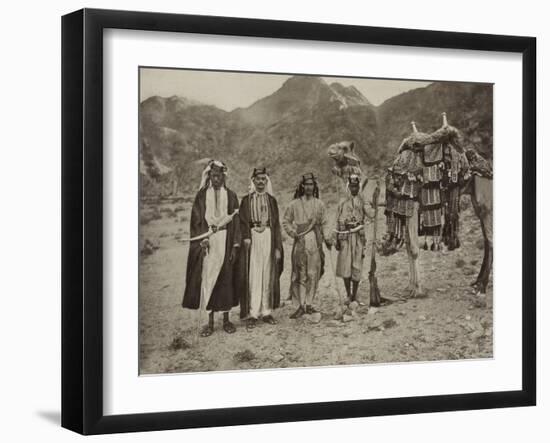 Riding camel of Sharif Yahya, 1889-null-Framed Photographic Print