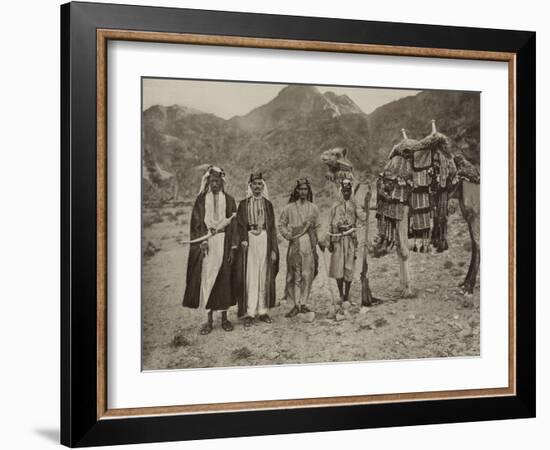 Riding camel of Sharif Yahya, 1889-null-Framed Photographic Print