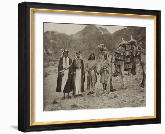 Riding camel of Sharif Yahya, 1889-null-Framed Photographic Print