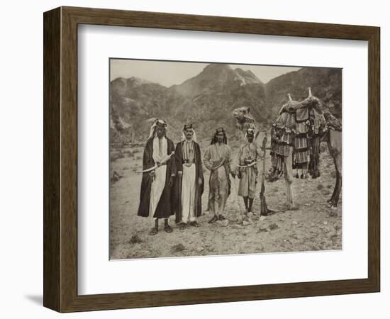 Riding camel of Sharif Yahya, 1889-null-Framed Photographic Print