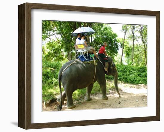 Riding Elephants in the Chalong Highlands, Phuket, Thailand, Southeast Asia, Asia-Nico Tondini-Framed Photographic Print