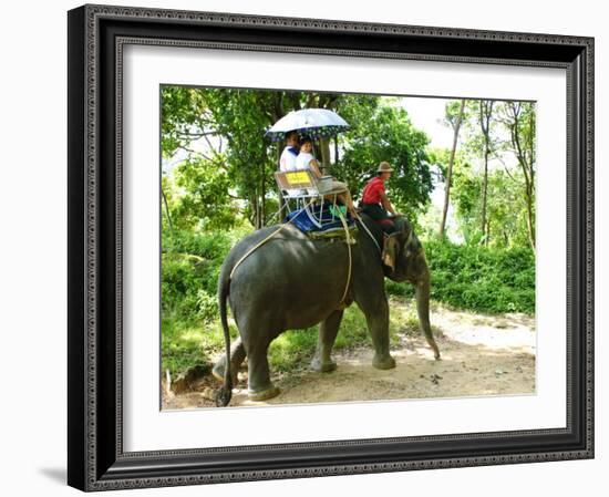 Riding Elephants in the Chalong Highlands, Phuket, Thailand, Southeast Asia, Asia-Nico Tondini-Framed Photographic Print