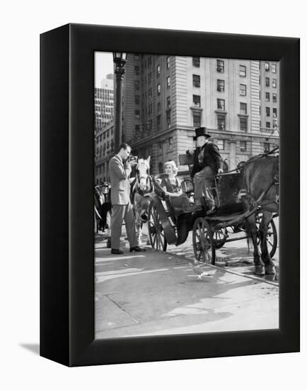 Riding in StyleCarriage Driver at Grand Army Plaza 02002_H)-null-Framed Stretched Canvas