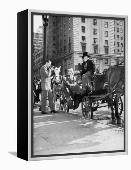 Riding in StyleCarriage Driver at Grand Army Plaza 02002_H)-null-Framed Stretched Canvas