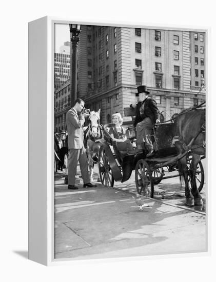 Riding in StyleCarriage Driver at Grand Army Plaza 02002_H)-null-Framed Stretched Canvas