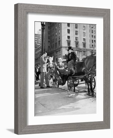 Riding in StyleCarriage Driver at Grand Army Plaza 02002_H)-null-Framed Photo