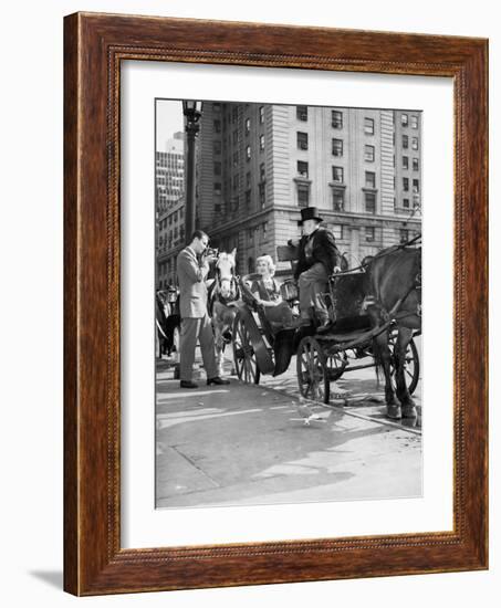 Riding in StyleCarriage Driver at Grand Army Plaza 02002_H)-null-Framed Photo