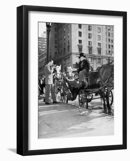 Riding in StyleCarriage Driver at Grand Army Plaza 02002_H)-null-Framed Photo