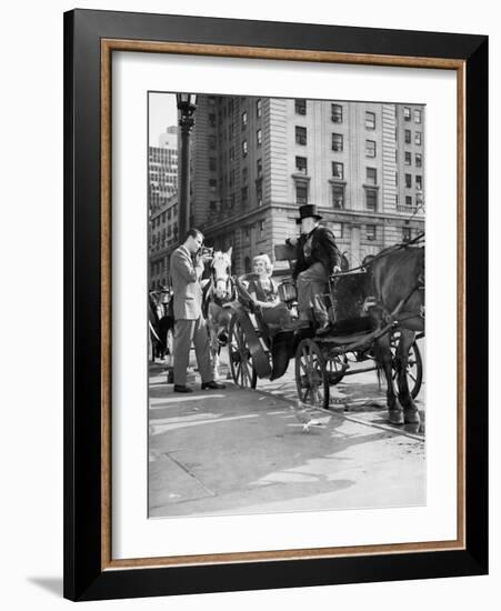 Riding in StyleCarriage Driver at Grand Army Plaza 02002_H)-null-Framed Photo