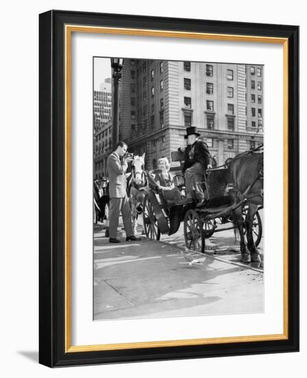 Riding in StyleCarriage Driver at Grand Army Plaza 02002_H)-null-Framed Photo