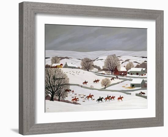 Riding in the Snow-Vincent Haddelsey-Framed Giclee Print