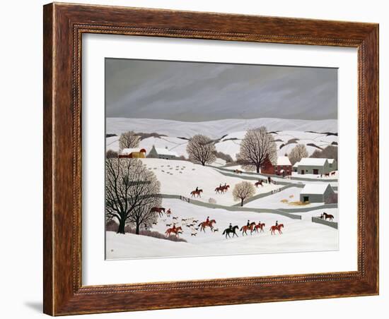 Riding in the Snow-Vincent Haddelsey-Framed Giclee Print