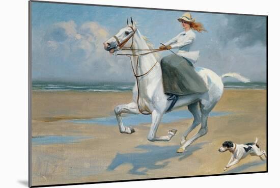 Riding on the Strand-Frank P. Stonelake-Mounted Giclee Print