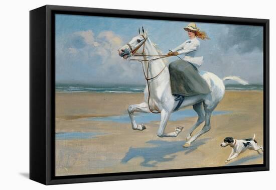 Riding on the Strand-Frank P. Stonelake-Framed Premier Image Canvas