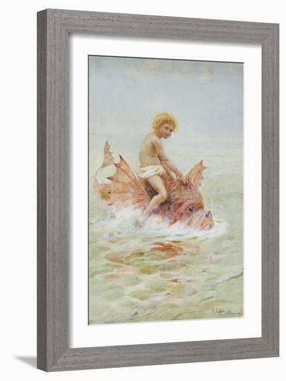 Riding Sea Monsters-Hector Caffieri-Framed Giclee Print