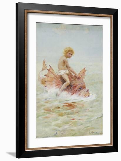 Riding Sea Monsters-Hector Caffieri-Framed Giclee Print