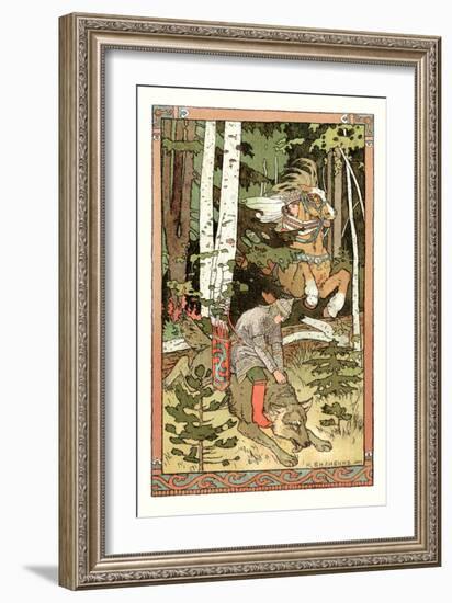 Riding the Wolf-Ivan Bilibin-Framed Art Print