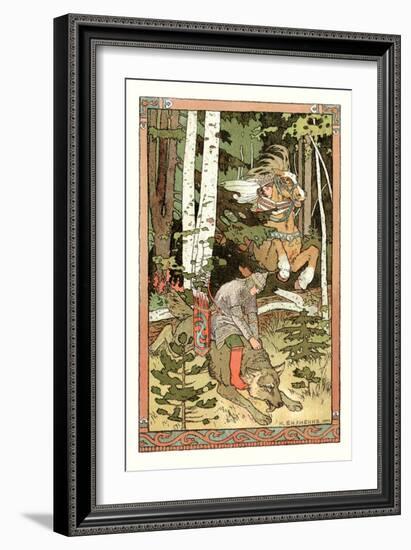 Riding the Wolf-Ivan Bilibin-Framed Art Print