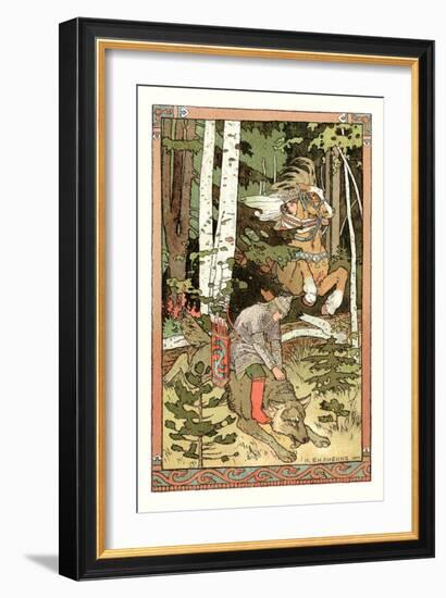 Riding the Wolf-Ivan Bilibin-Framed Art Print