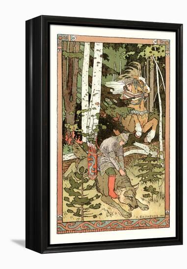 Riding the Wolf-Ivan Bilibin-Framed Stretched Canvas
