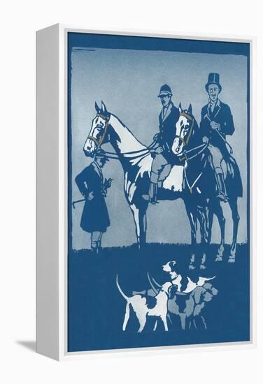 Riding to Hounds Poster-null-Framed Stretched Canvas