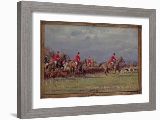 Riding to Hounds-John Sanderson Wells-Framed Giclee Print