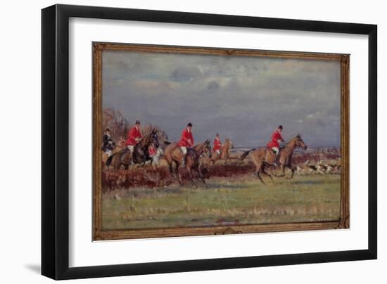 Riding to Hounds-John Sanderson Wells-Framed Giclee Print