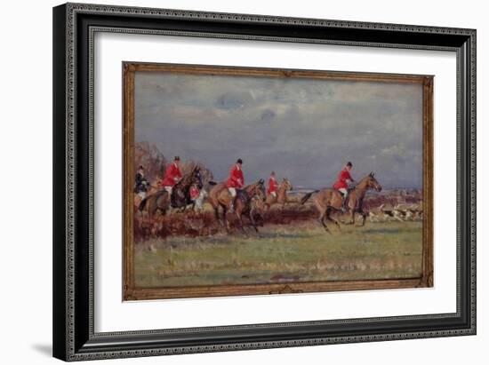 Riding to Hounds-John Sanderson Wells-Framed Giclee Print