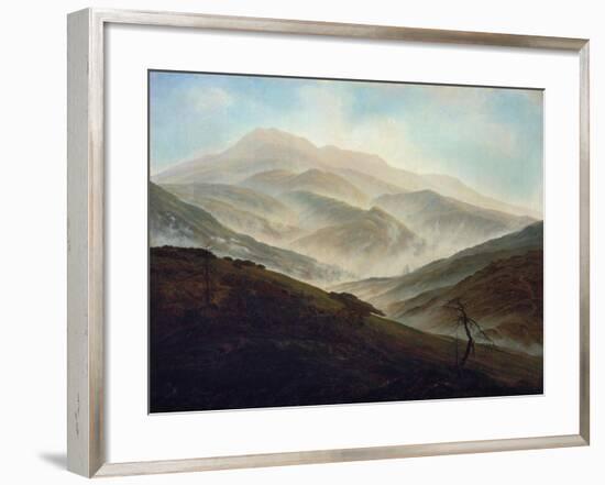 Riesengebirgslandschaft Mit Aufsteigendem Nebel, um 1820/1821-Caspar David Friedrich-Framed Giclee Print