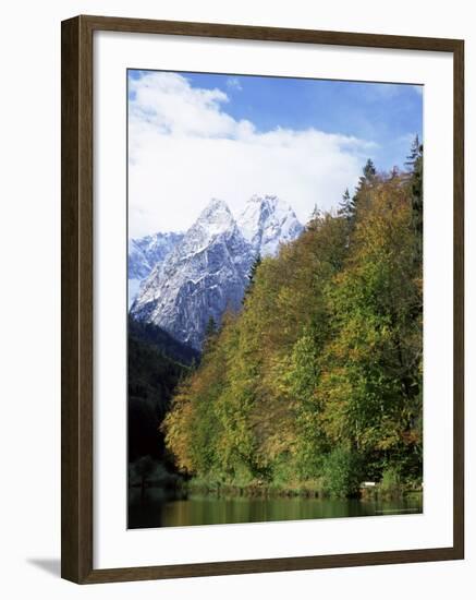 Riessersee and Wetterstein Mountains, Garmisch-Partenkirchen, German Alps, Germany, Europe-Jochen Schlenker-Framed Photographic Print