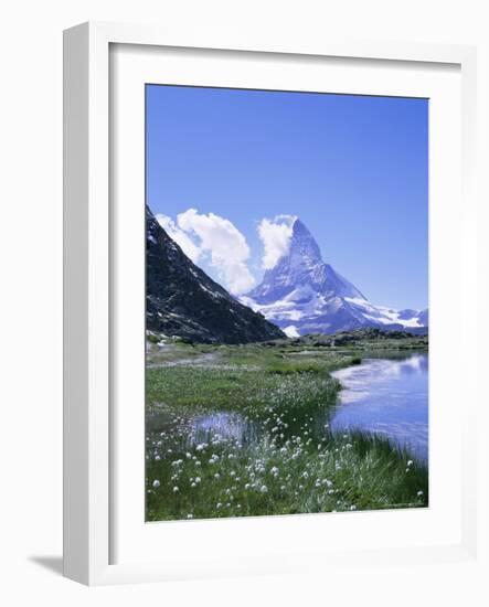Riffelsee and the Matterhorn (4478M), Valais (Wallis), Swiss Alps, Swiss Alps, Switzerland, Europe-Hans Peter Merten-Framed Photographic Print