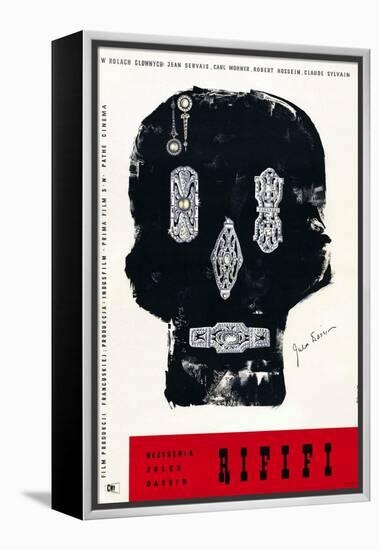 Rififi, Polish Poster Art, 1955-null-Framed Stretched Canvas